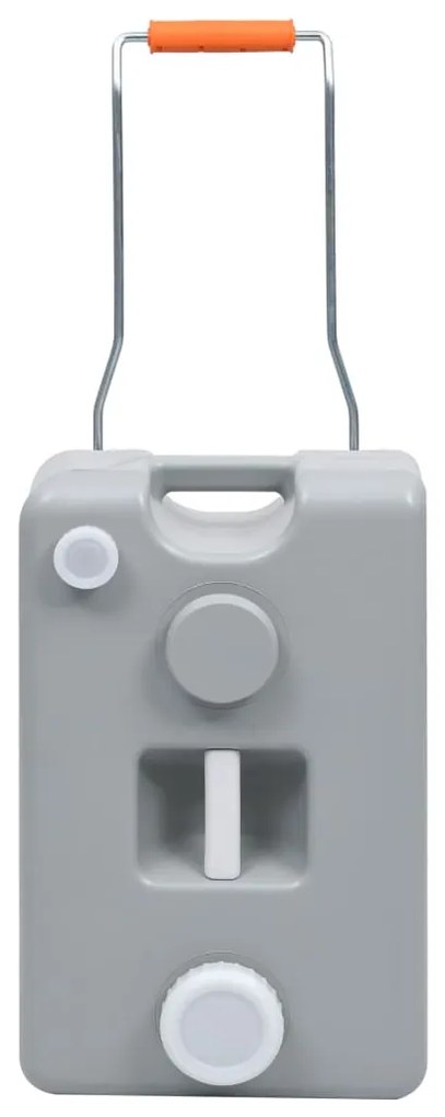 vidaXL Watertank op wielen 25 L grijs