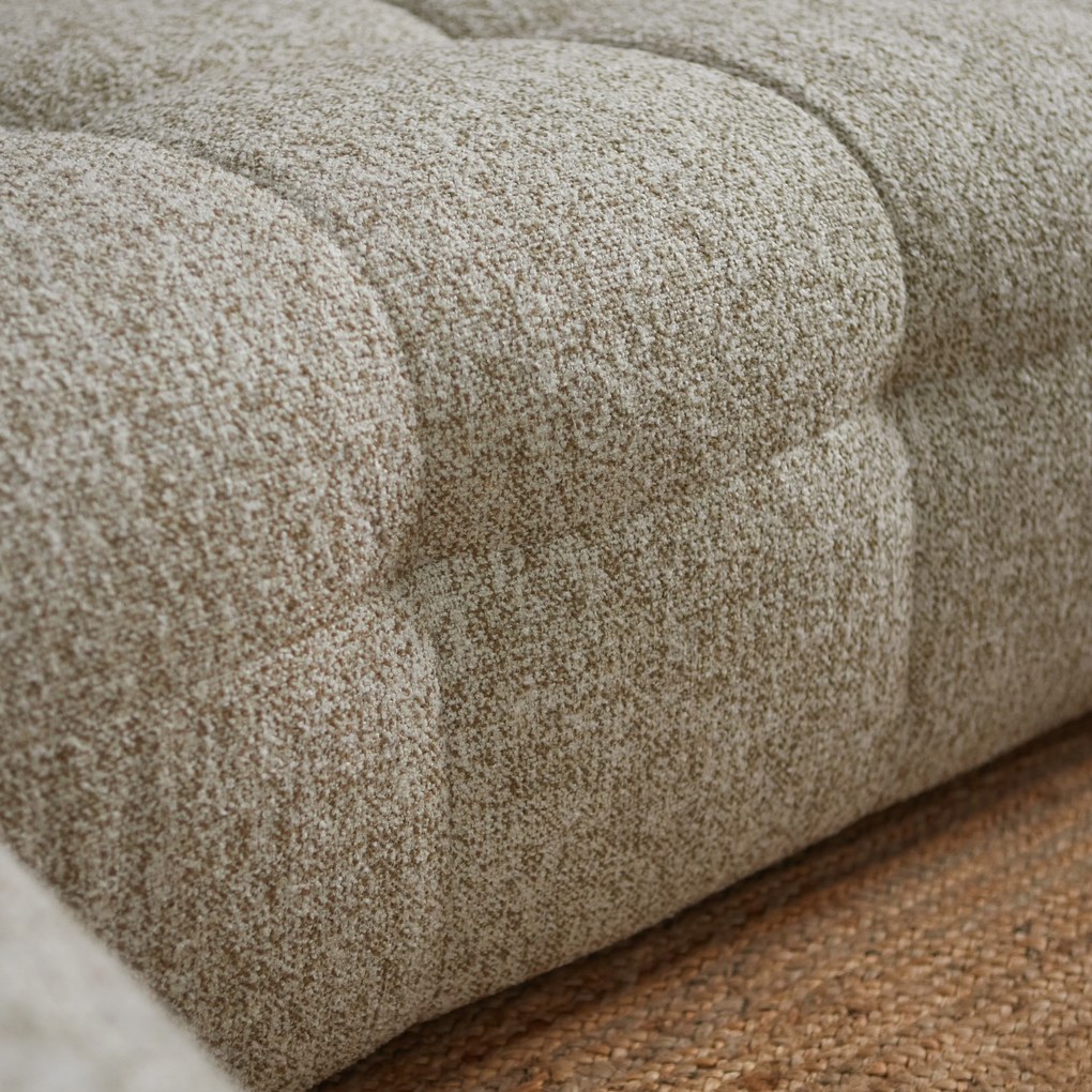 Hoekbank Beige Gemeleerd Links
