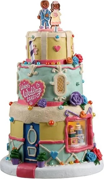 Lemax - 'Wendy's Wedding Cakes' - Verlicht gebouw - Exclusief adapter (Werkt op batterijen)