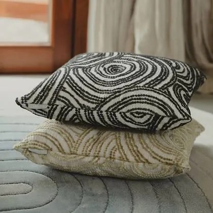 Zuiver Rings Sierkussen - Naturel Antraciet