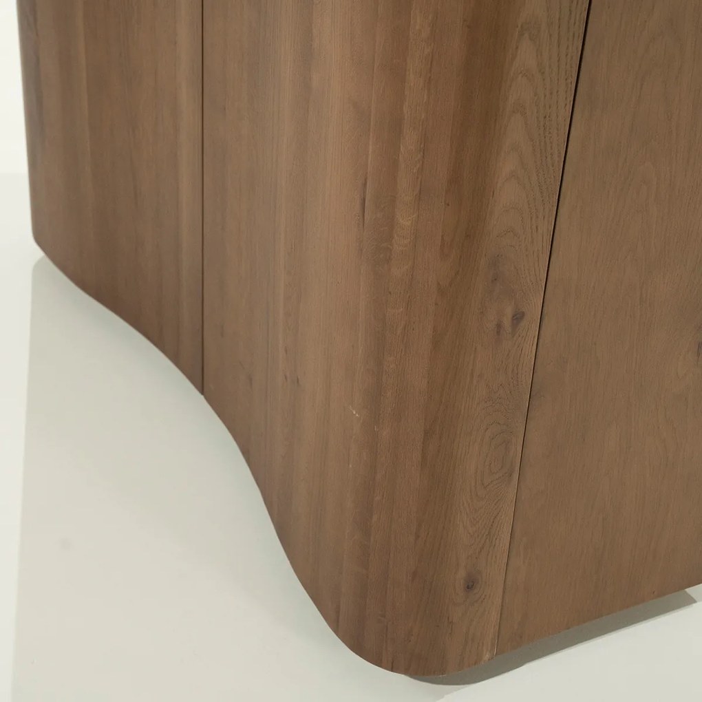 Hoge Design Kast Eikenhout Bruin - 120x50x210cm.