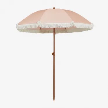 Parasol Ø175 Cm Van Stof En Staal Miska Roze – Kwarts - Sklum