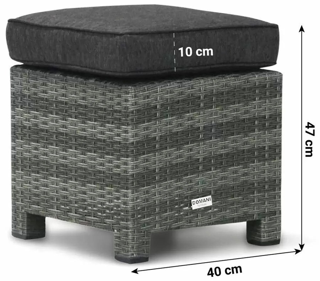 Domani Furniture Beluga Bijzettafel Met Kussen Wicker Grijs