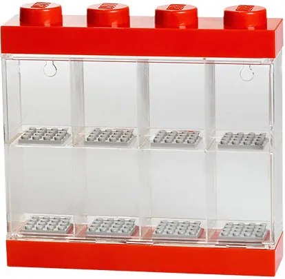Opbergbox Lego: minifigs rood 8-delig