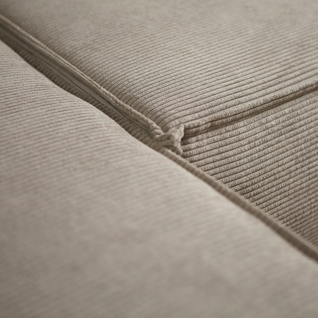 Beige Slaapbank Chaise Longue Links