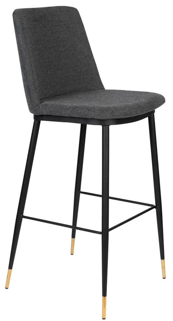 Hoge Barstoel Van Stof Donkergrijs