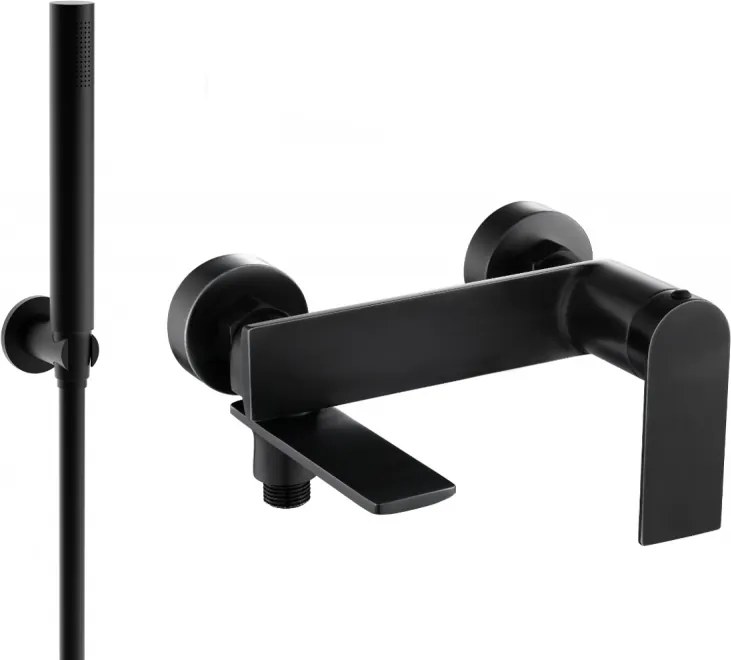 Mexen Zero R70 badkraan met doucheset, zwart - 7113R70-70