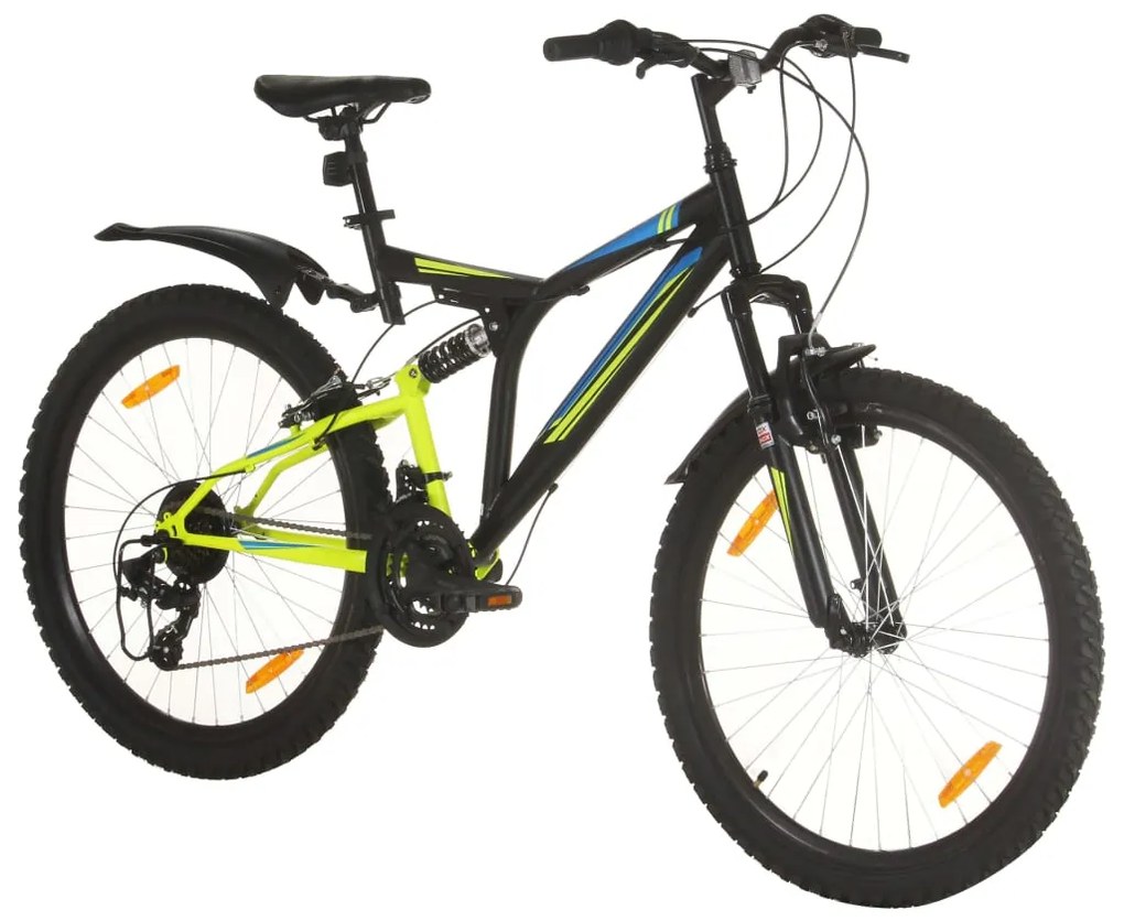 vidaXL Mountainbike 21 versnellingen 26 inch wielen 49 cm zwart