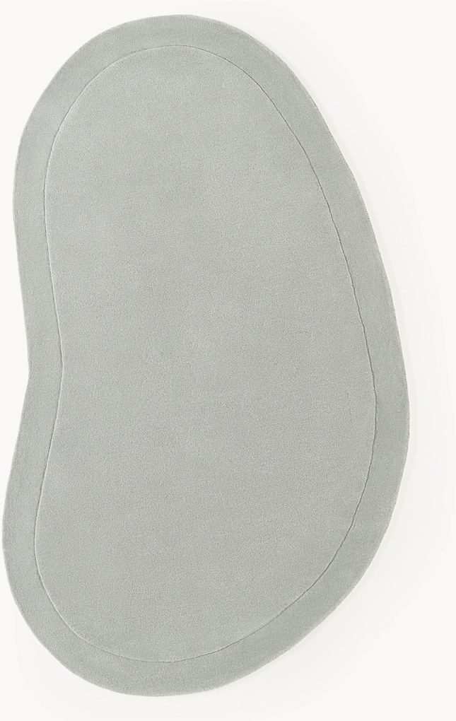 Handgetuft wollen vloerkleed Kadey in organische vorm