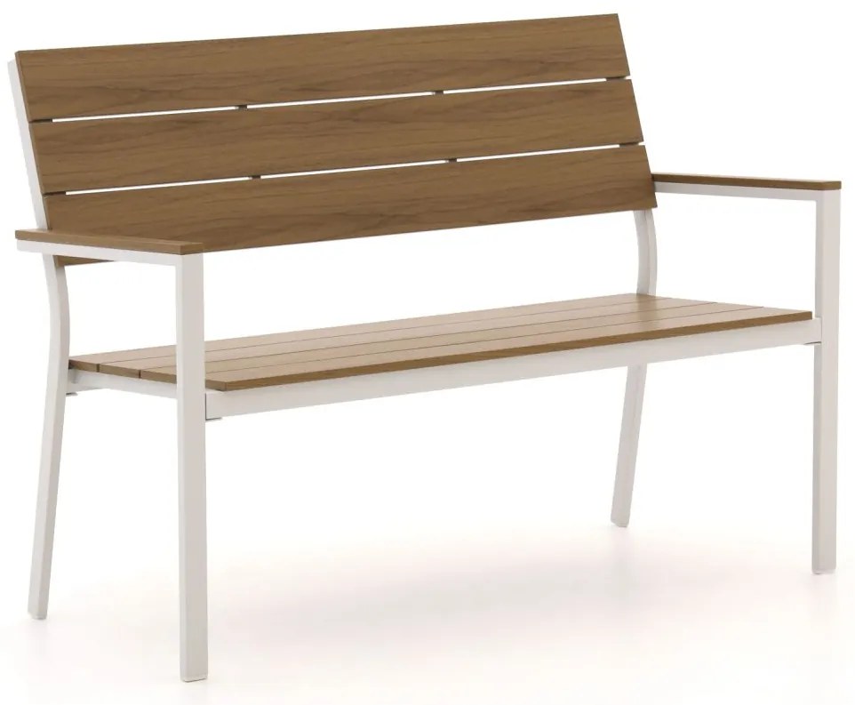 Parkbank Bellagio  | Aluminium/Polywood | 2 personen | Tuinbank Wit | 128cm | Kees Smit Tuinmeubelen