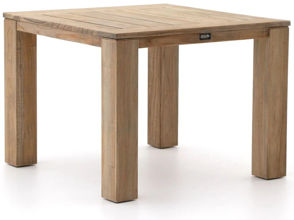 + 10% kassakorting | Tuin eettafel ROUGH | Vierkant  | Tuintafel Teakhout | 100x100cm | 4 personen | Kees Smit Tuinmeubelen