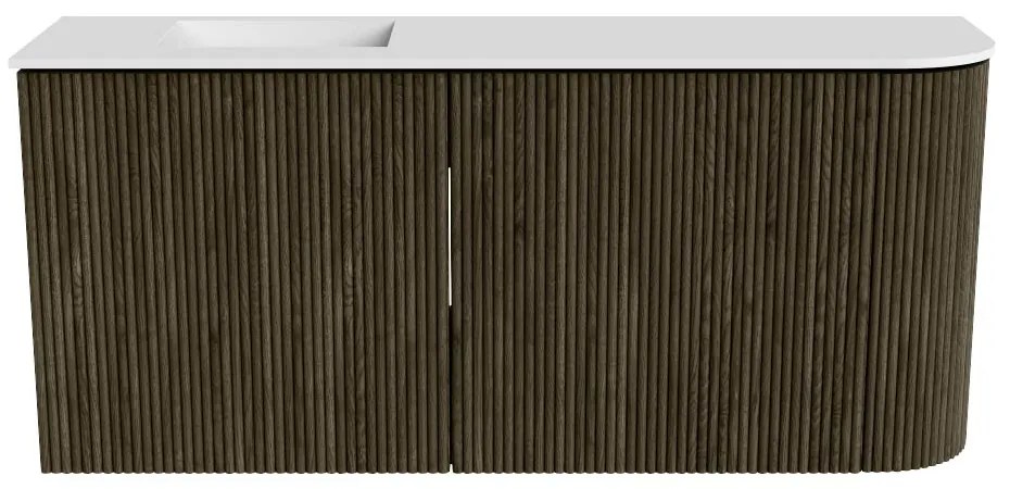 Mondiaz Joya 90cm toiletmeubel ronding rechts shadow met wastafel faye links zonder kraangat talc
