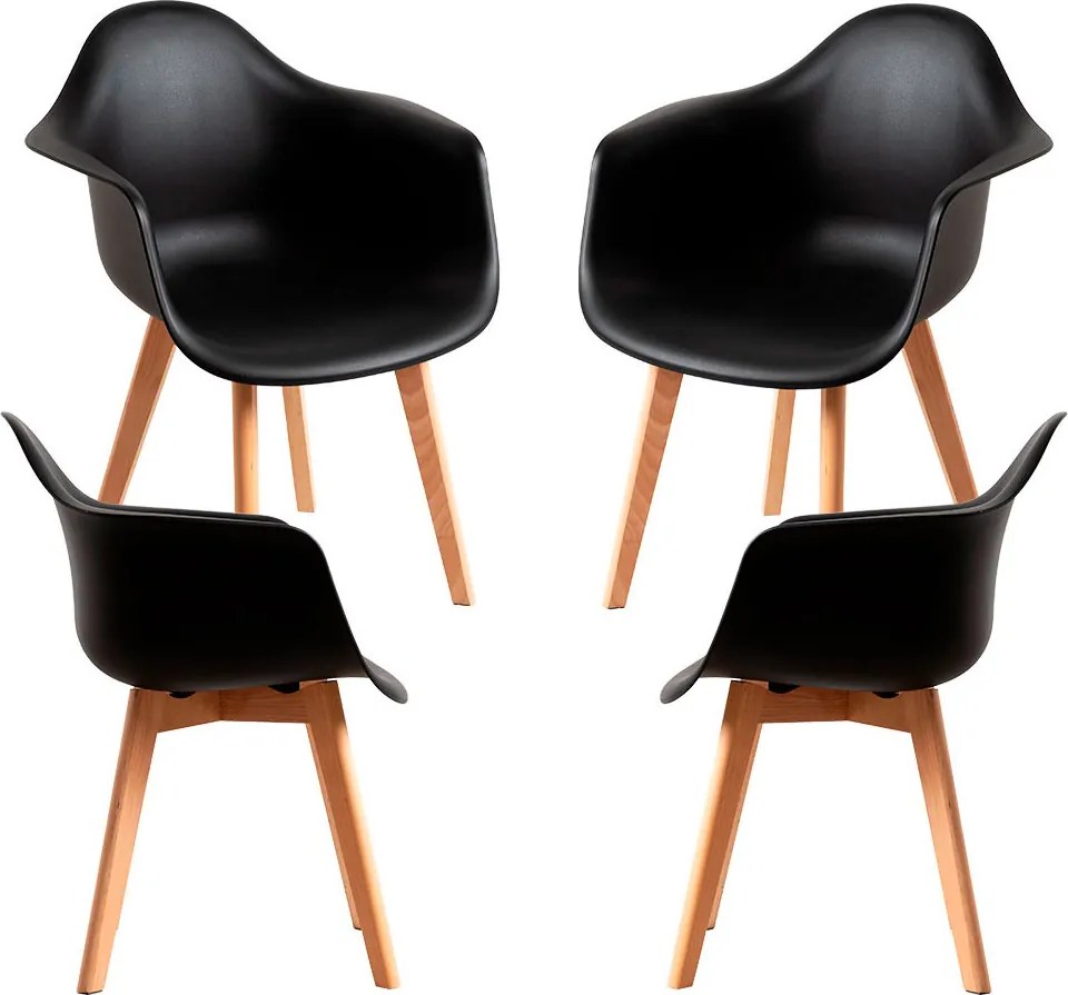 Set 4 Belu Polypropyleen Stoelen