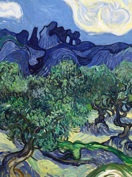 Kunstreproductie The Olive Trees, Vincent van Gogh