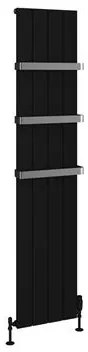 Eastbrook Rosano verticale aluminium radiator 37,5x180cm mat zwart 1264Watt