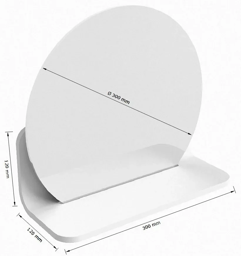 Mondiaz Spot spiegel rond Ø30cm met planchet jeans