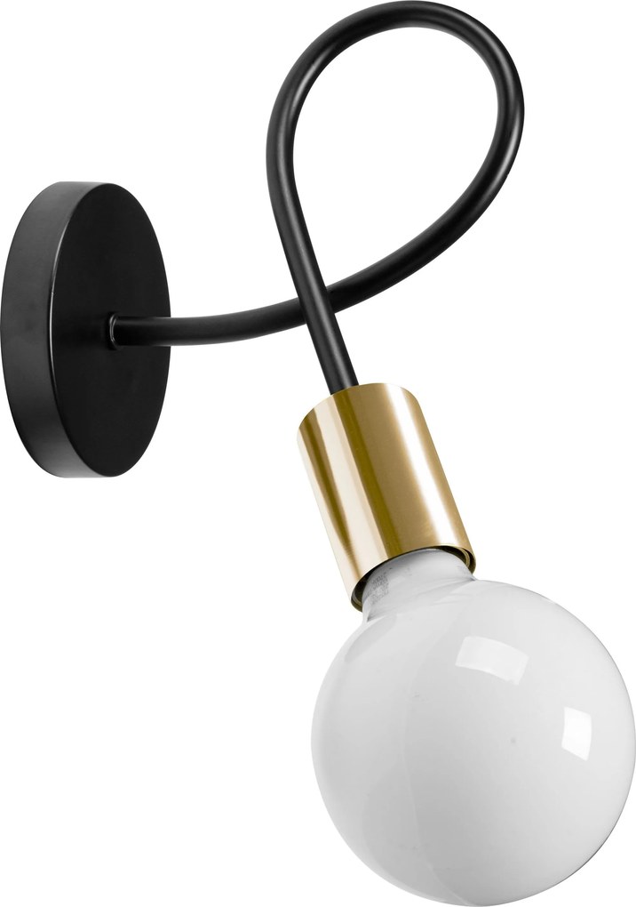 Lamp Wandlamp Metaal Loft PARADISE Goud APP516-1W