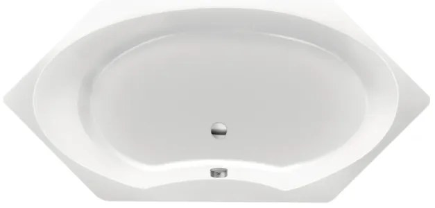 Xenz Orona Hoekbad - 190x90x53 - afvoer Midden - acryl - wit 6861-01