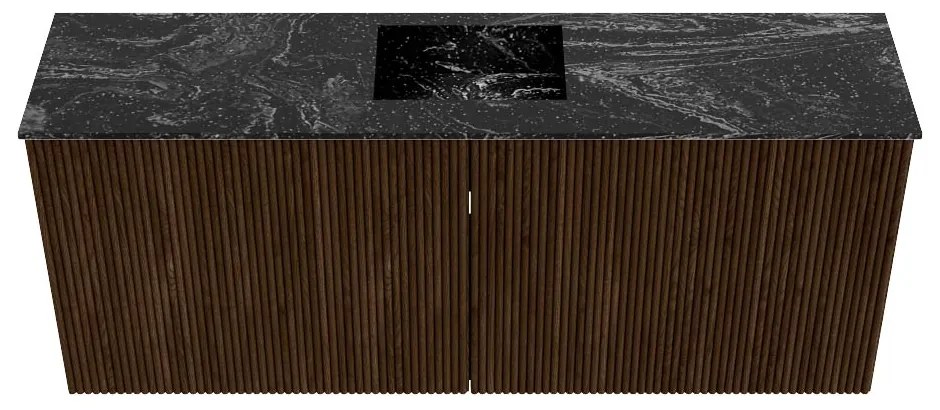 Mondiaz Joya DLux 100cm toiletmeubel walnut met wastafel faye midden 1 kraangat lava
