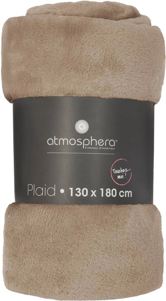 Atmosphera plaid Flanel Uni 130x180cm - Linnen