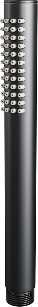 Brauer Stripe thermostatische badkraan met glijstang en staafhanddouche zwart mat