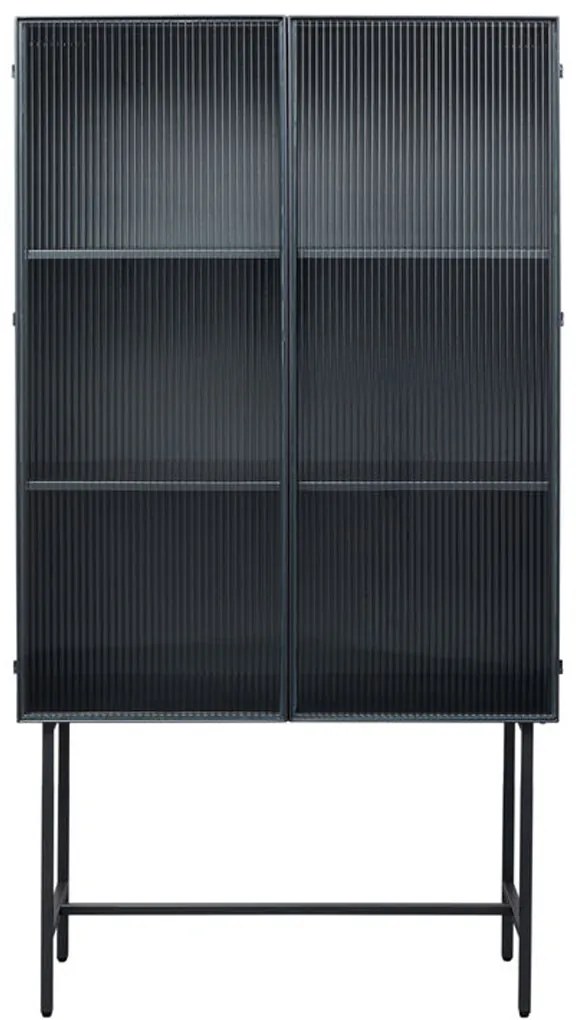 Kare Design San Diego Ribbelglas Kast Op Hoge Poten - 90x35x170cm.