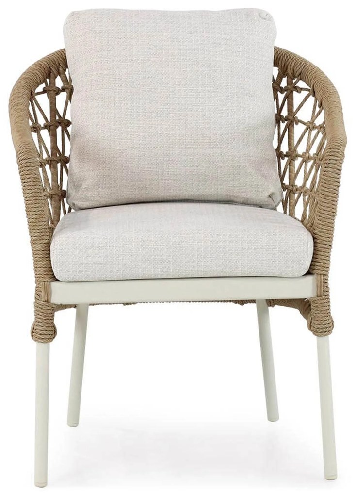 Tuinset 4 personen 165 cm Aluminium/wicker Taupe Coco Bali/Brighton