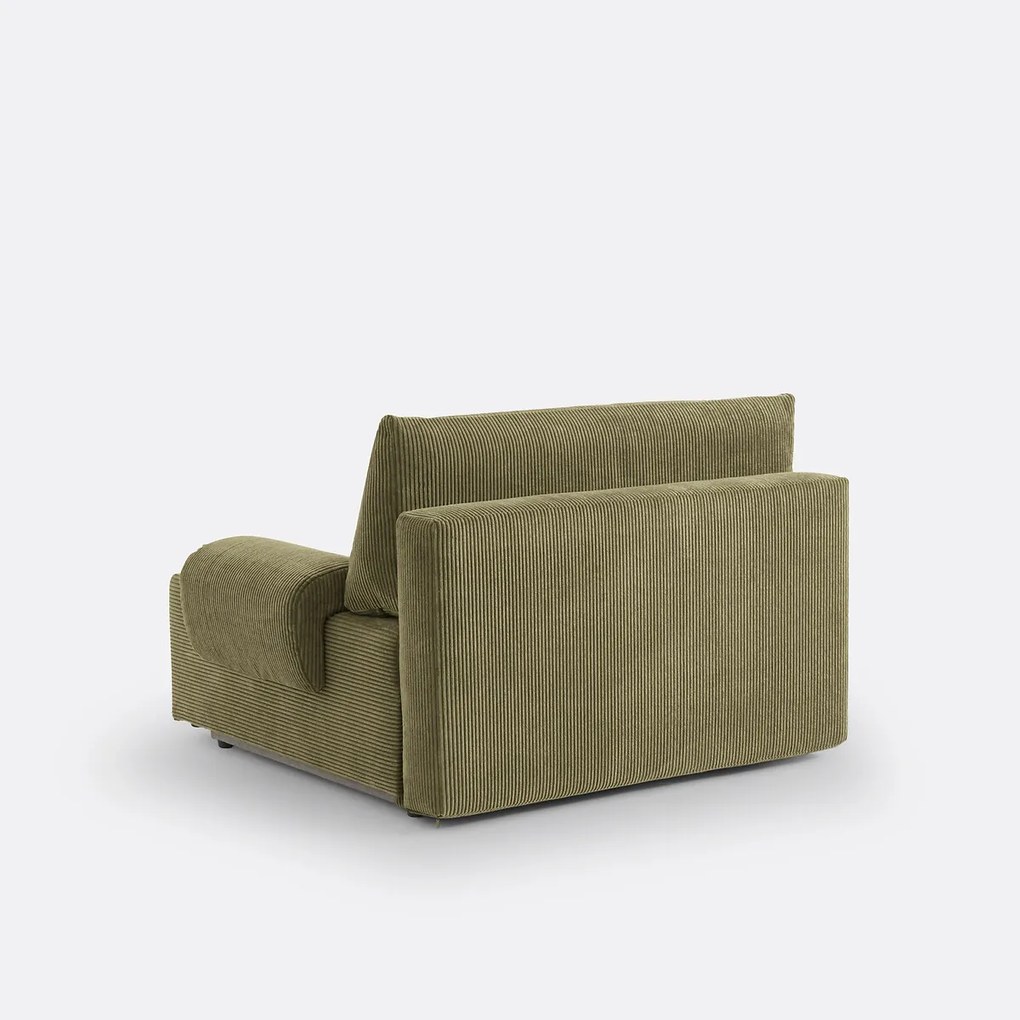 2-zits corduroy slaapbank met koffer, MAONA