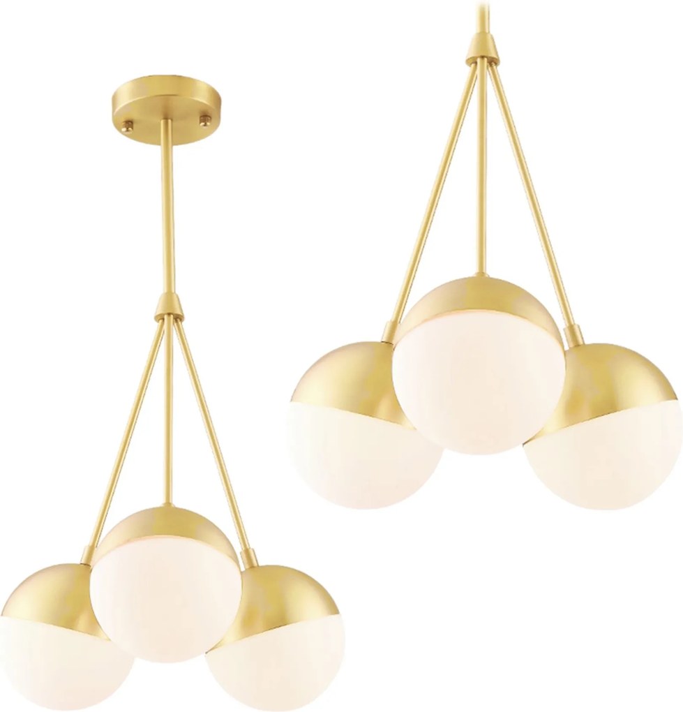 Plafond hanglamp APP688-3CP bolvormig goud
