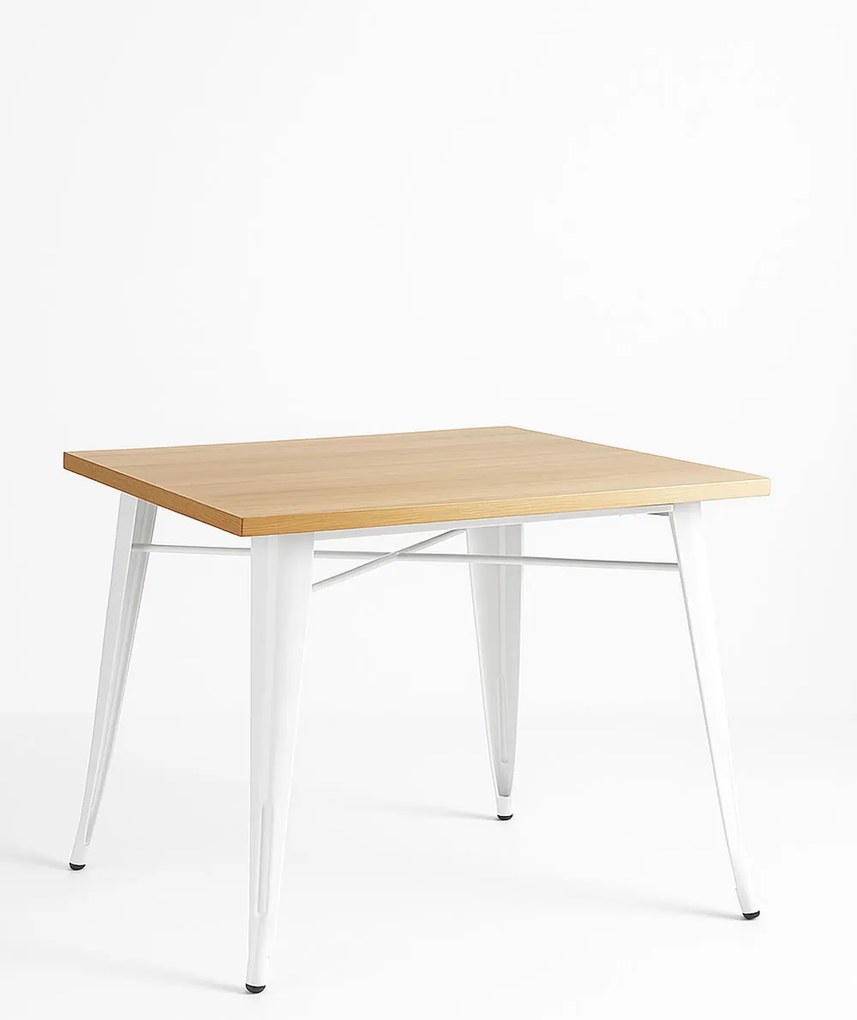 Torix Vierkante Tafel Natuurlijk Hout 80 cm