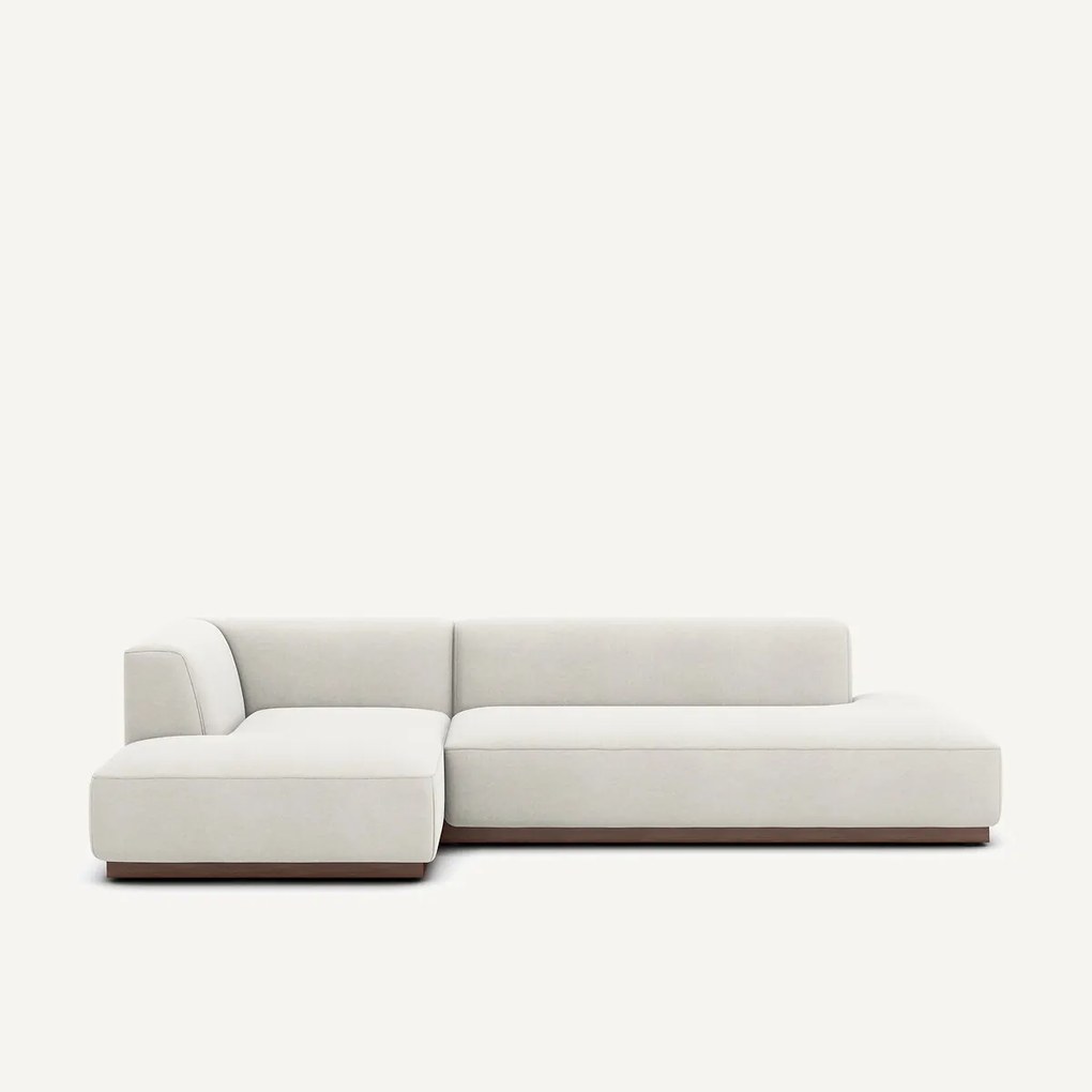 XL hoekbank links in linnen fluweel, JACOPO