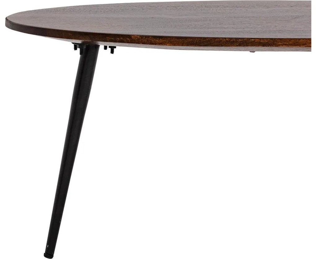 Goossens Salontafel Enzo ovaal, hout mango bruin, elegant chic, 70 x 35 x 50 cm