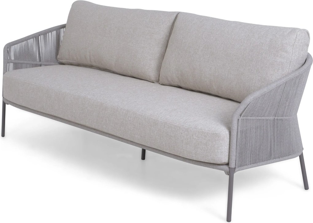 Stoel en Bank Loungeset 5 personen Rope Grijs  4 Seasons Outdoor Florence/Livo