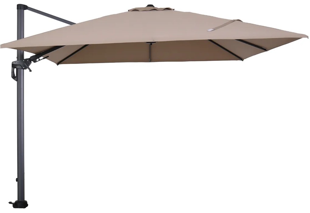 Garden Impressions Hawaii zweefparasol 300x300 cm - frame carbon black - doek taupe-26