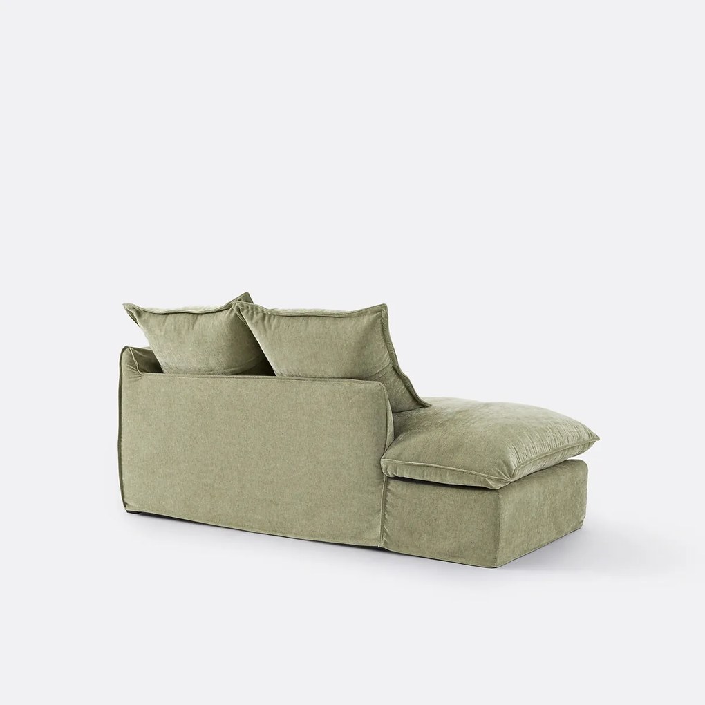 Longchair links, afneembare hoes, in gemêleerd polyester, ODNA