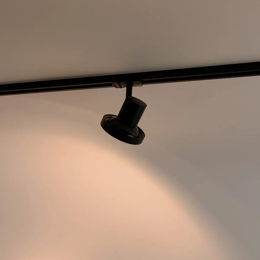 Moderne 1-fase railspot zwart GU10 111mm - Iconic Jeany