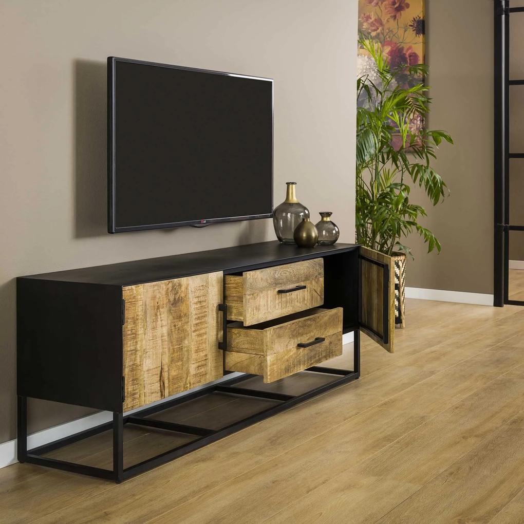 TV-meubel 150cm Metal Wood  - Hout - Giga Meubel - Industrieel & robuust