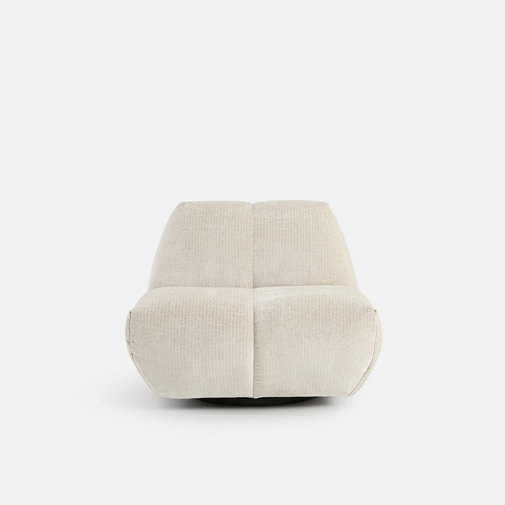 Draaibare fauteuil, vintage ribfluweel, Nuria