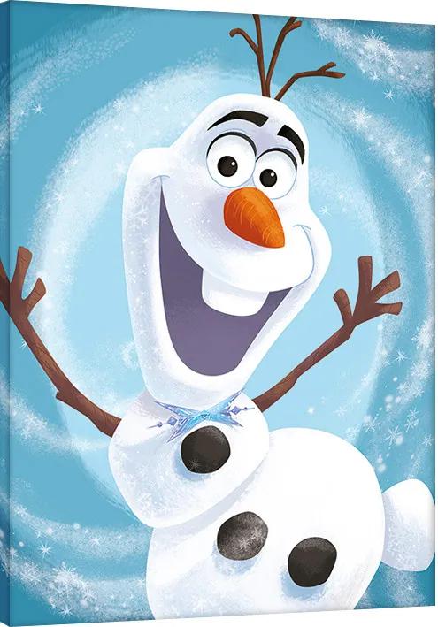 Print op canvas Olaf's Frozen Adventure - Happy, (60 x 80 cm)
