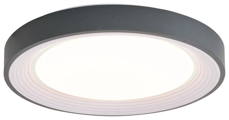 Moderne plafondlamp grijs met wit 48cm incl. LED dimbaar RGB - Kanton