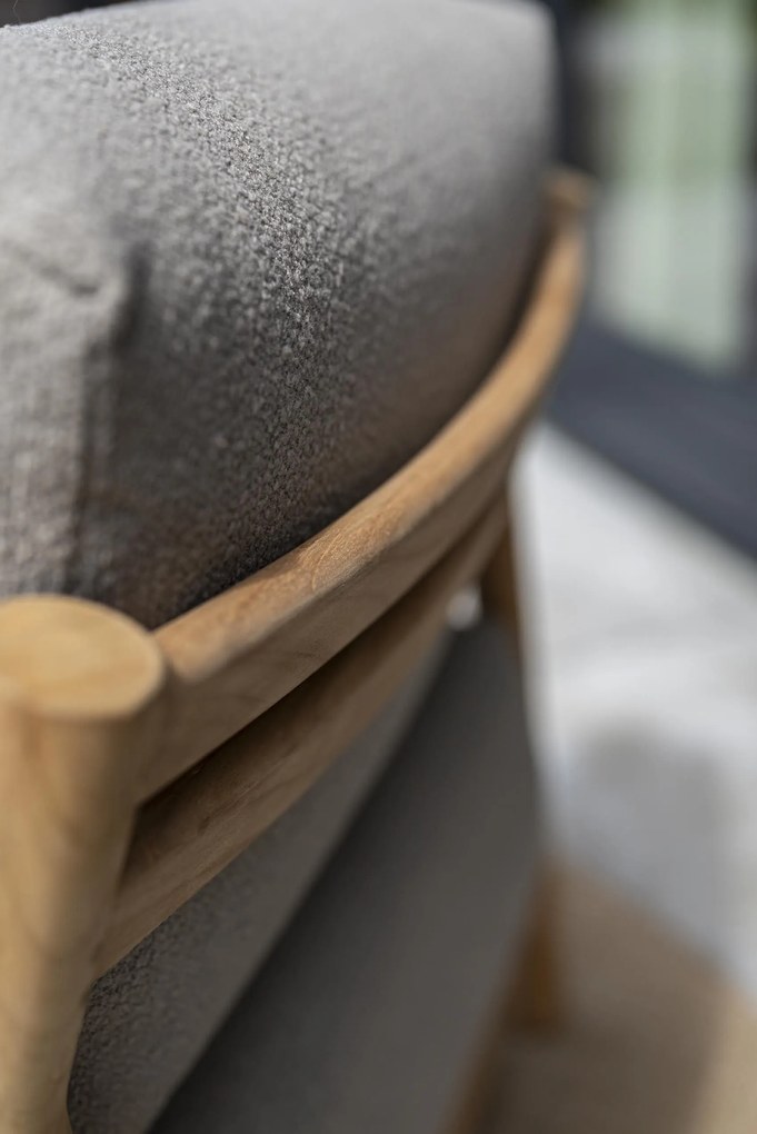 4 Seasons Outdoor Marie chaise loungeset teak met loungestoel en Finn tafels SALE Loungeset taupe weerbestendig