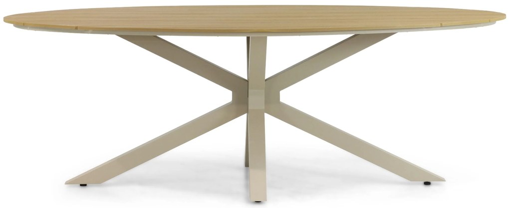 Tuinset 6 personen 220 cm Aluminium Zand/Beige Lifestyle Garden Furniture Ultimate/Matara