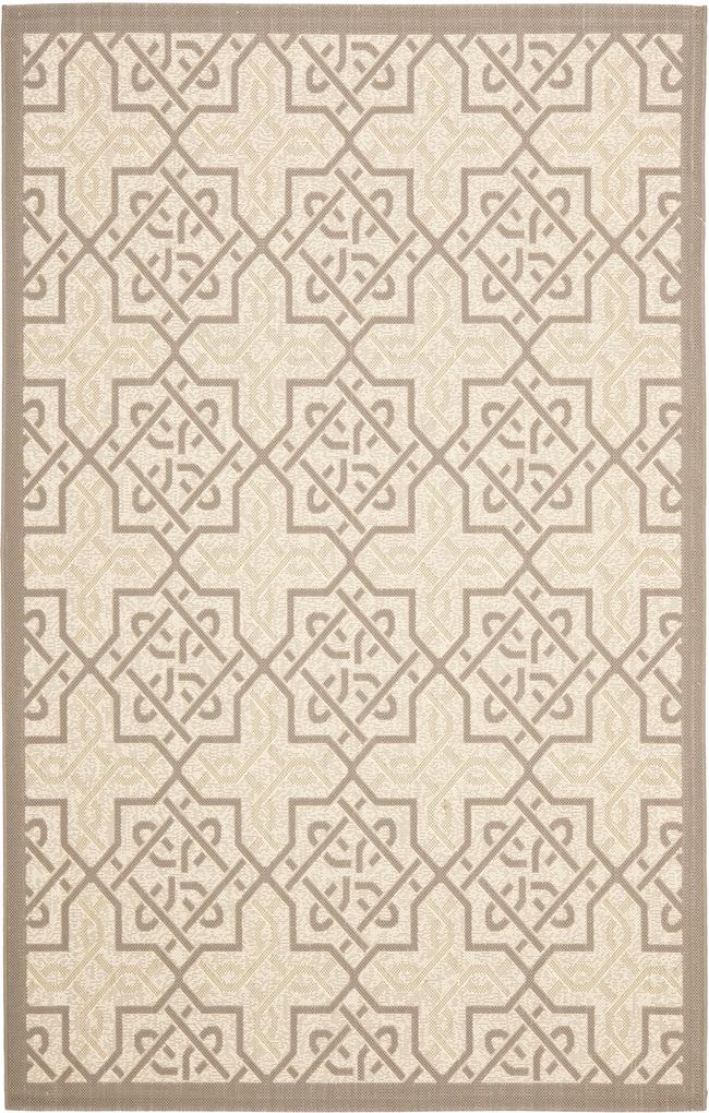 Safavieh | In- & outdoor vloerkleed Serafina 160 x 230 cm beige, donker beige vloerkleden polypropyleen vloerkleden & woontextiel vloerkleden