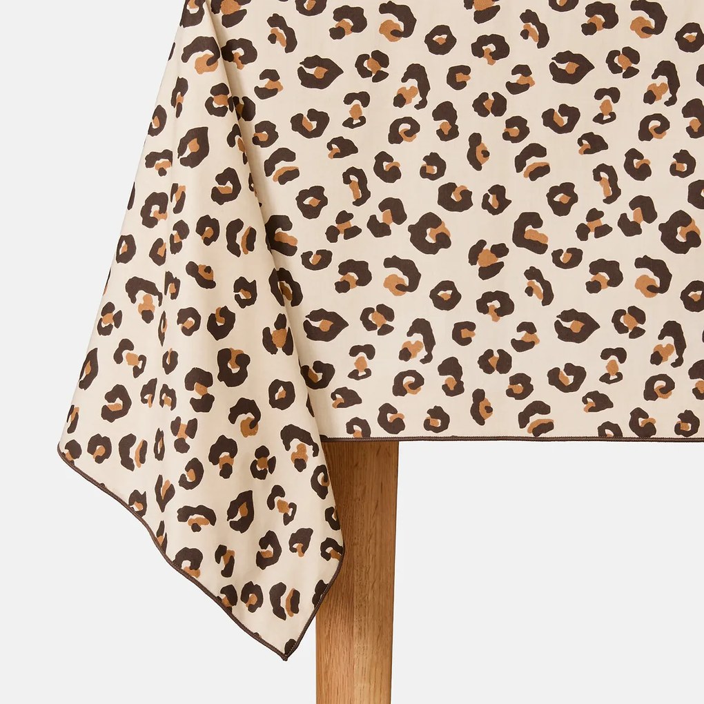Tafelkleed met luipaardprint, katoen, LEOPOLD