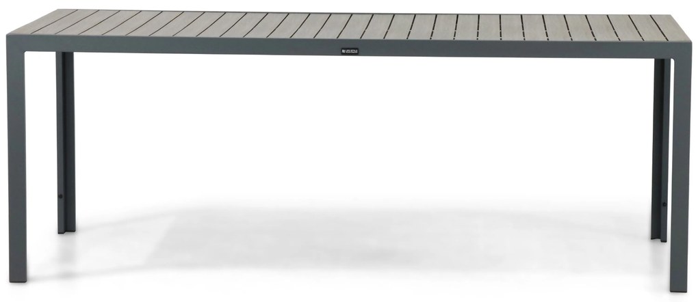 Tuinset 6 personen 200 cm Aluminium/textileen Grijs Domani Furniture Verde/Solare