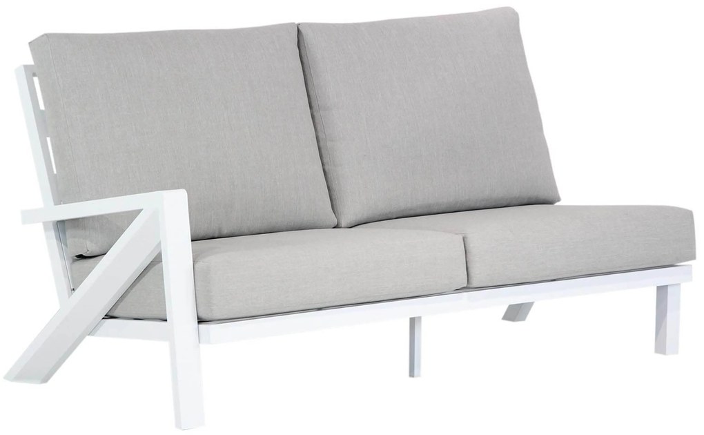 Hoek loungeset 6 personen Aluminium Wit Santika Furniture Santika Cinta