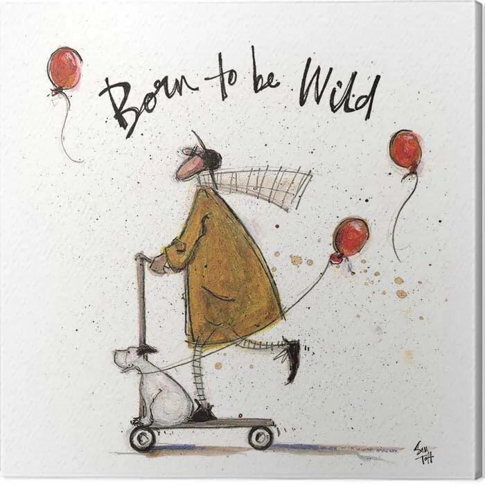 Print op canvas Sam Toft - Born to be Wild, (30 x 30 cm)