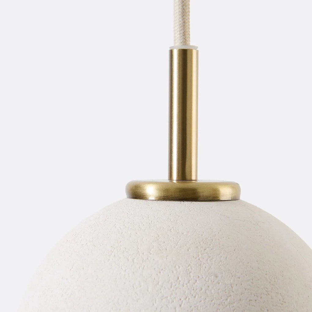 Hanglamp papier-maché en messing effect Ø15 cm, Bolodia