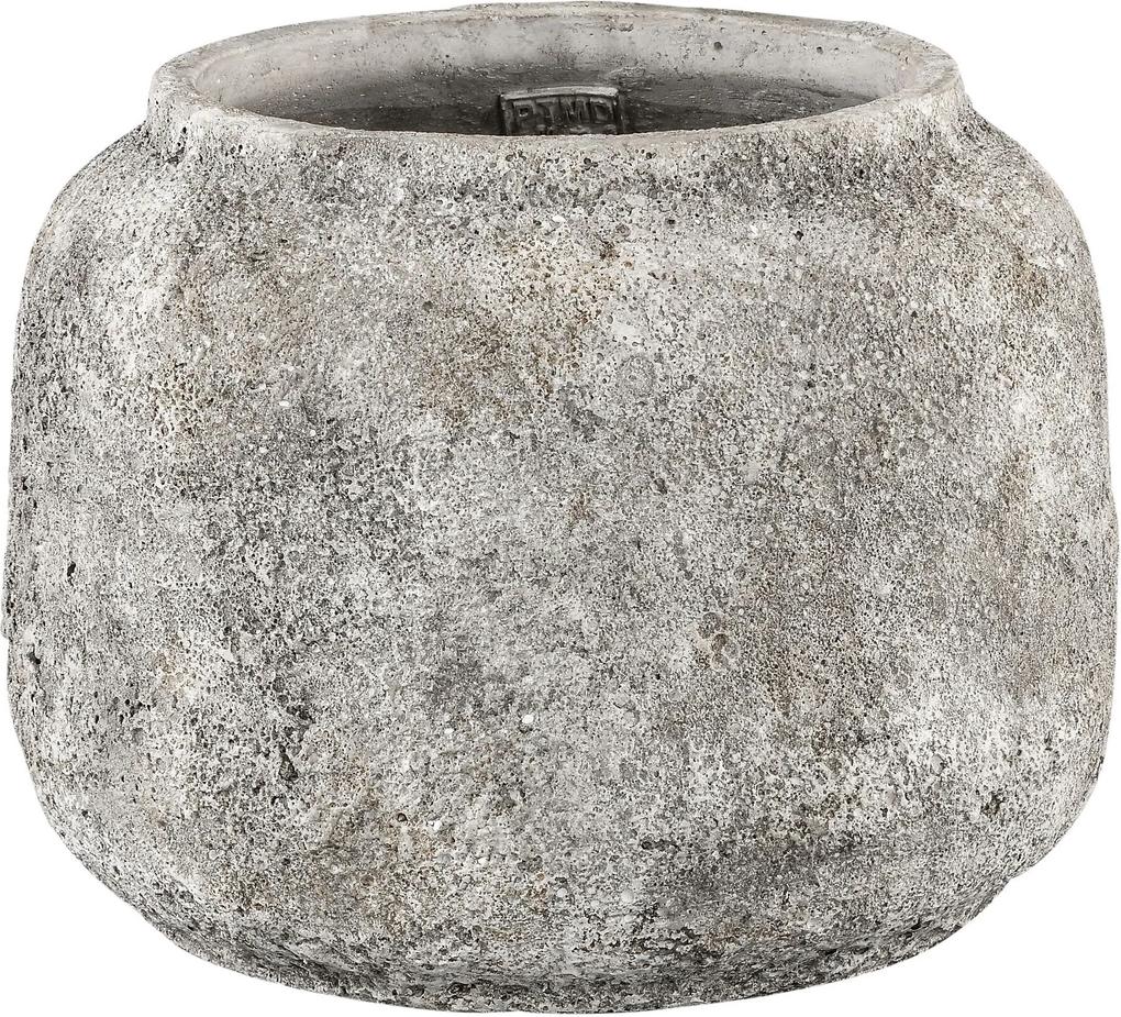 PTMD Collection | Bloempot Hardrock lengte 34 cm x breedte 34 cm x hoogte 26 cm grijs bloempotten cement vazen & bloempotten | NADUVI outlet