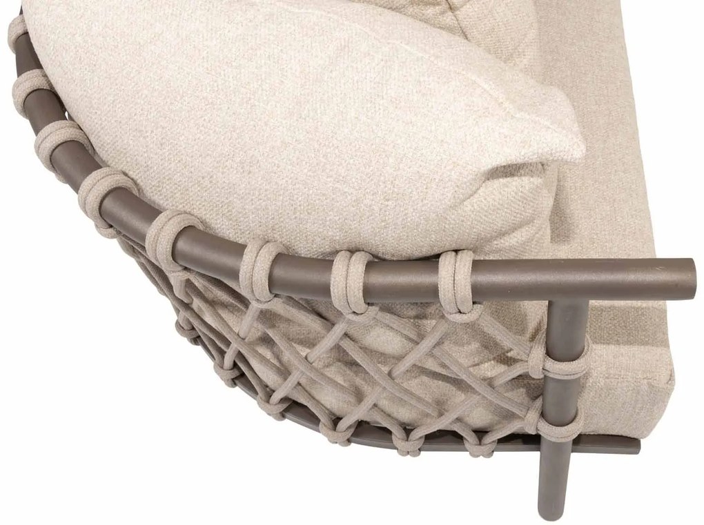 4 Seasons Outdoor Ezra chaise loungebank terre met love island XL Loungebank   bruin weerbestendig